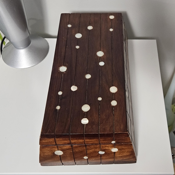 Decorative Wood & Mother of Pearl Box - Picture 7 of 10